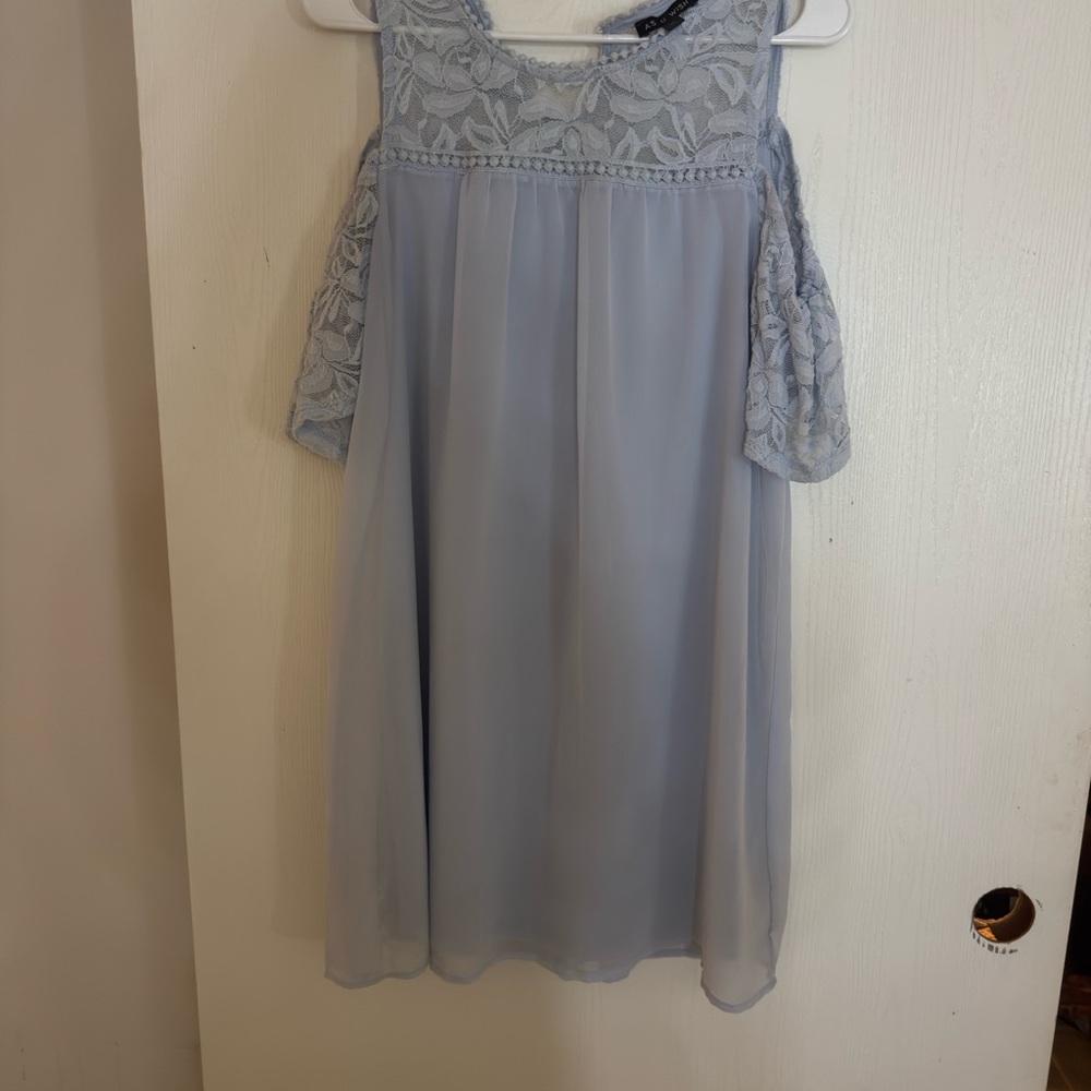 As U Wish Soft Blue Lace Dress